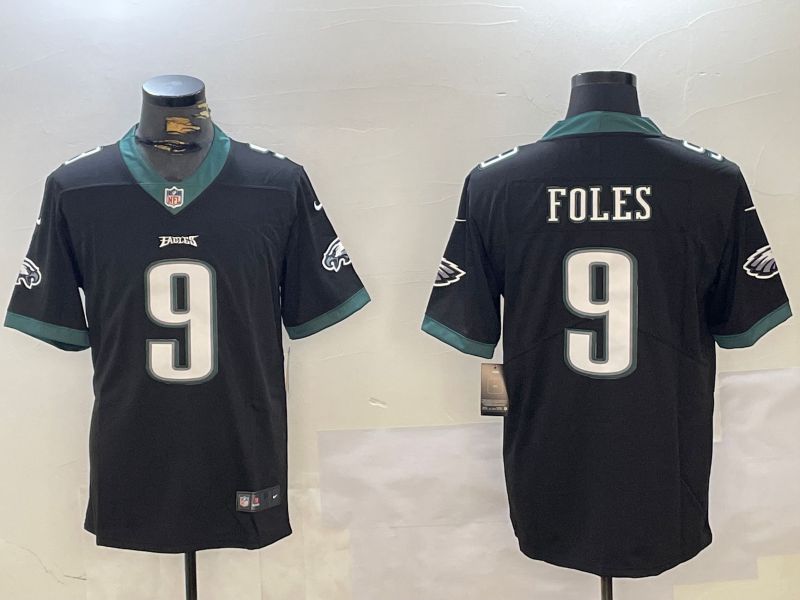 Men Philadelphia Eagles #9 Foles Black 2024 Nike Vapor Limited NFL Jersey style 2->new york giants->NFL Jersey